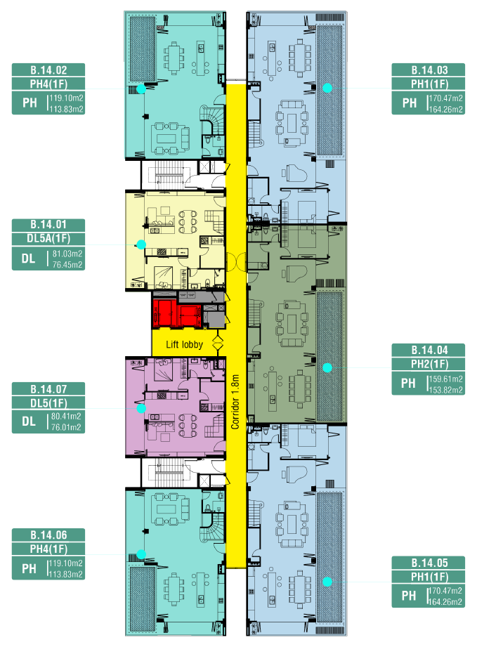 Duplex tầng 14