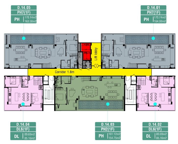 Duplex tầng 14