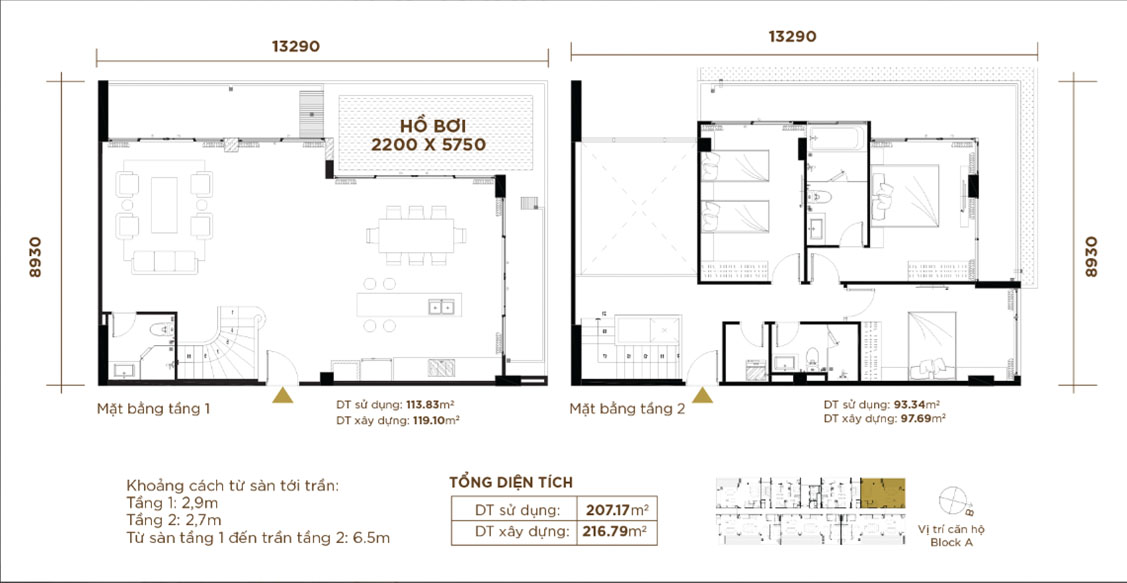 Mặt Bằng Điển Hình 2D